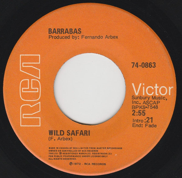 Barrabas : Wild Safari / Woman (7", Single)