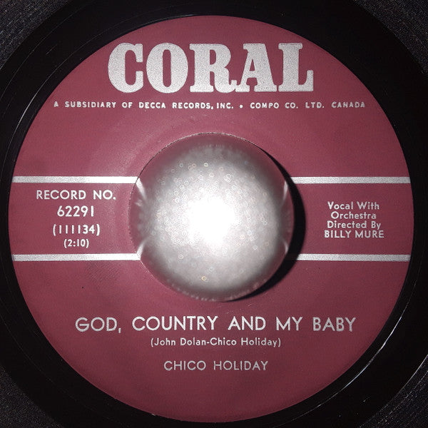 Chico Holiday : God, Country And My Baby / Fools (7", Single)