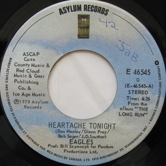 Eagles : Heartache Tonight (7", Single)