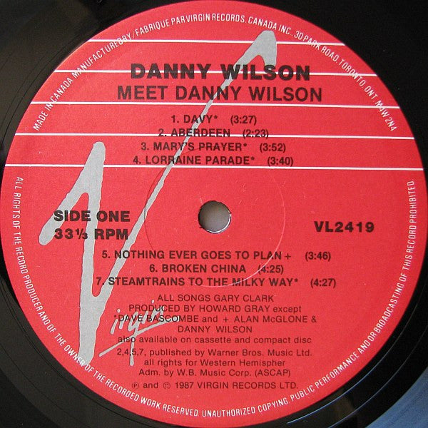 Danny Wilson (2) : Meet Danny Wilson (LP, Album)