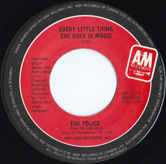 The Police : Every Little Thing She Does Is Magic (7", Single, M/Print)