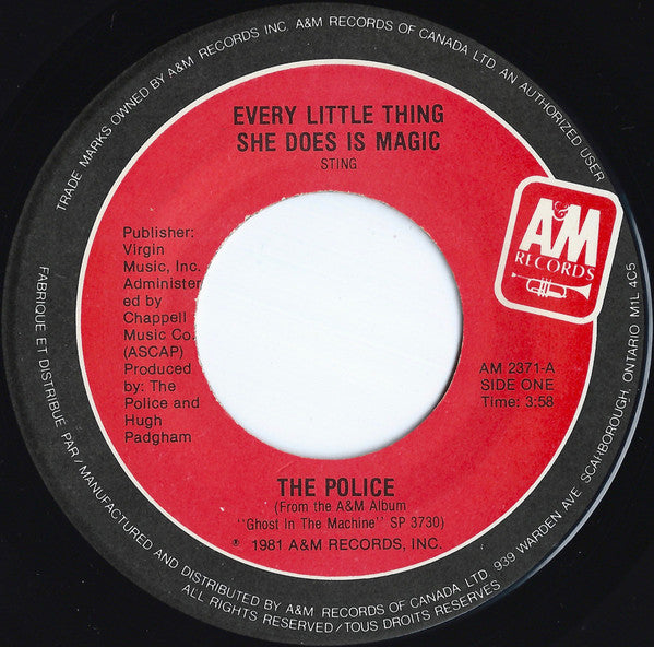 The Police : Every Little Thing She Does Is Magic (7", Single, M/Print)