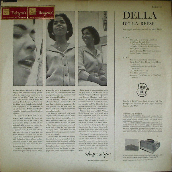 Della Reese : Della (LP, Album, Roc)