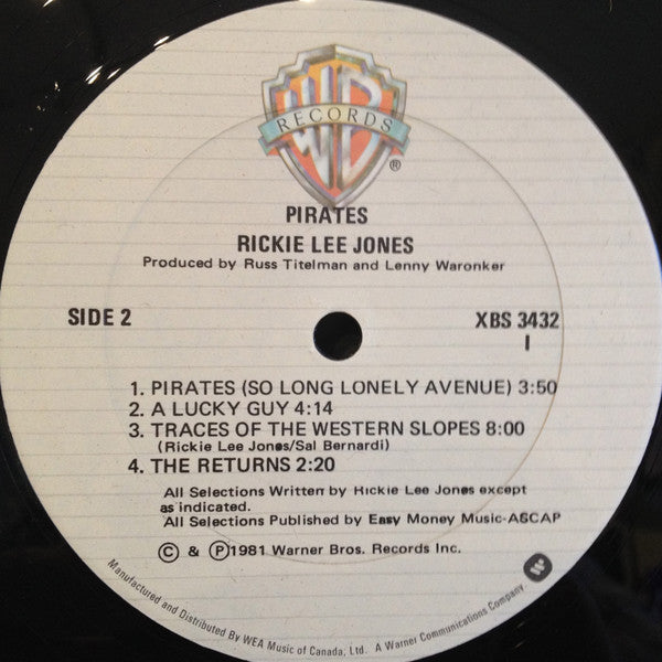 Rickie Lee Jones : Pirates (LP, Album, Imp)