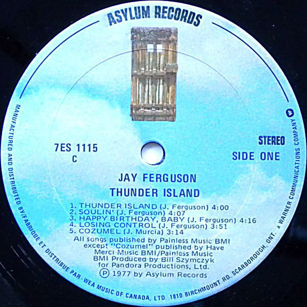 Jay Ferguson : Thunder Island (LP, Album, C-D)