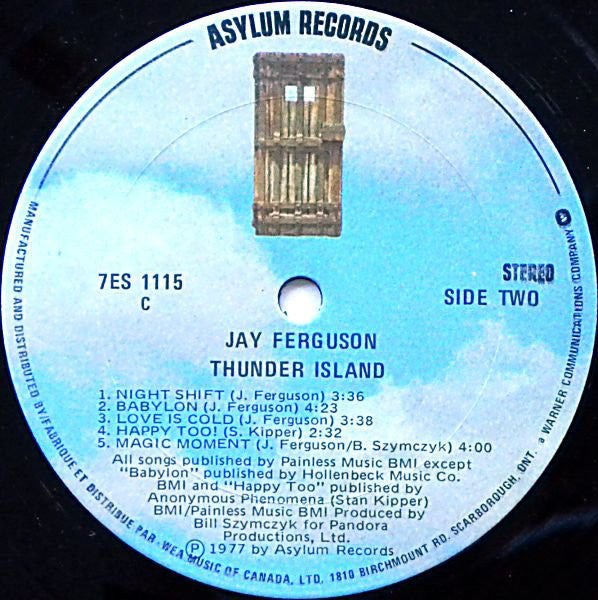 Jay Ferguson : Thunder Island (LP, Album, C-D)