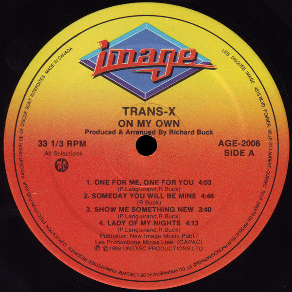 Trans-X : On My Own (LP, Album)