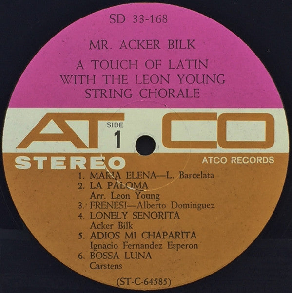 Mr. Acker Bilk* And The Leon Young String Chorale : A Touch Of Latin (LP, Album)