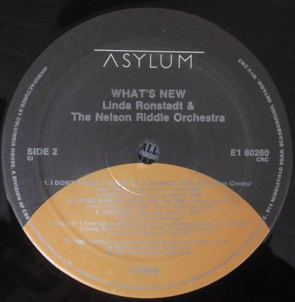Linda Ronstadt & The Nelson Riddle Orchestra* : What's New (LP, Album)