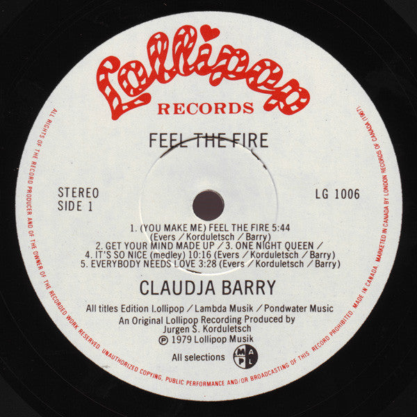 Claudja Barry : Feel The Fire (LP, Album)