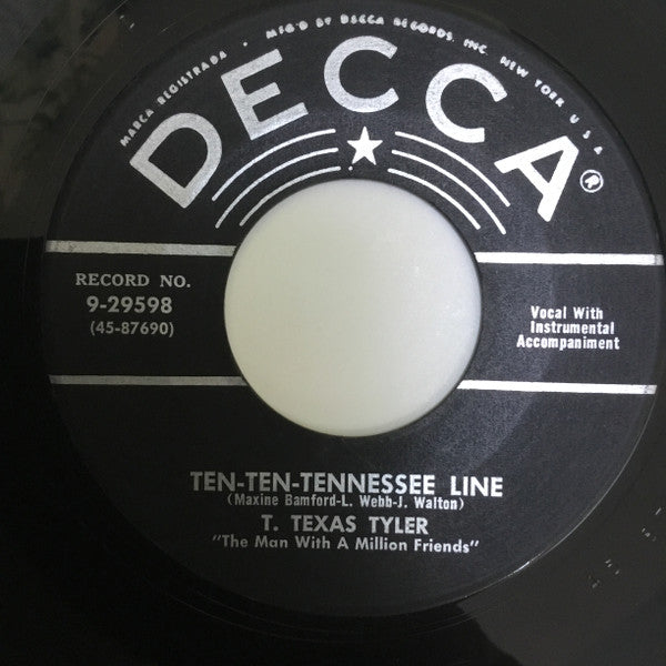 T. Texas Tyler : That's What You Mean To Me / Ten-Ten-Tennessee Line (7")