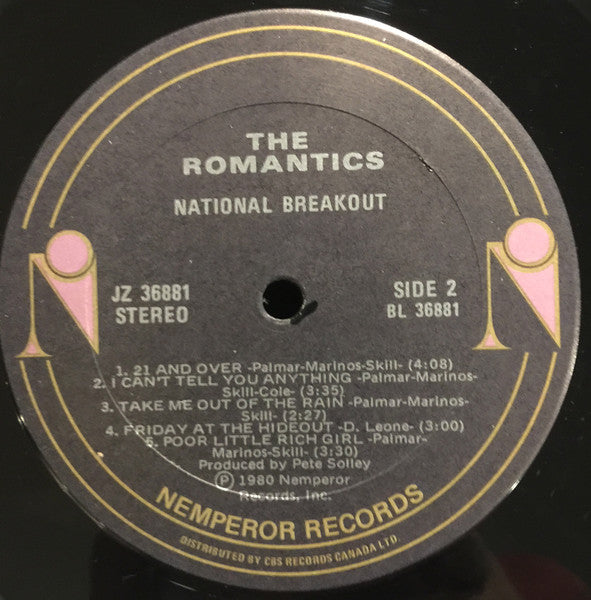 The Romantics : National Breakout (LP, Album)