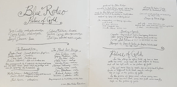Blue Rodeo : Palace Of Gold (CD, Album)
