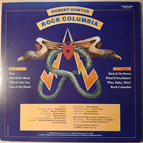 Robert Hunter : Rock Columbia (LP, Album)