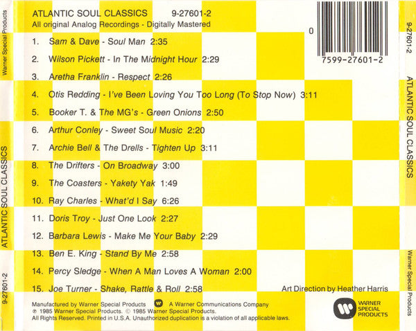 Various : Atlantic Soul Classics (CD, Comp, JVC)