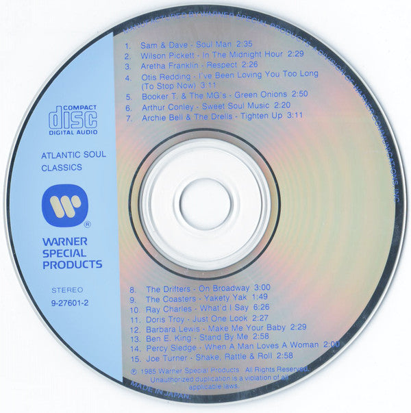 Various : Atlantic Soul Classics (CD, Comp, JVC)