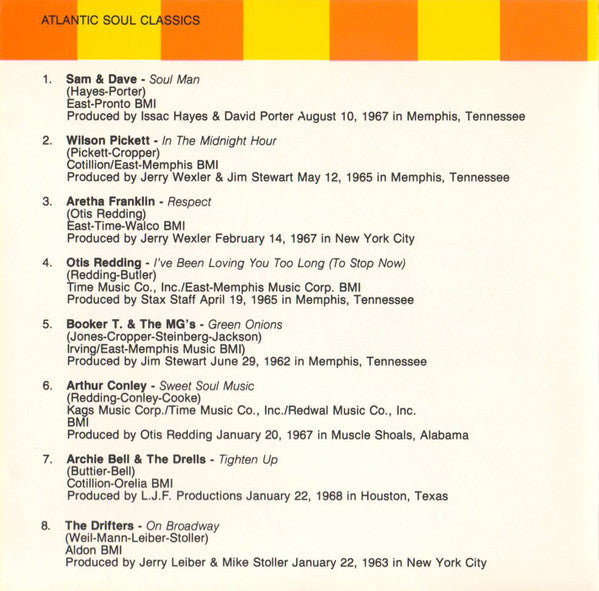 Various : Atlantic Soul Classics (CD, Comp, JVC)