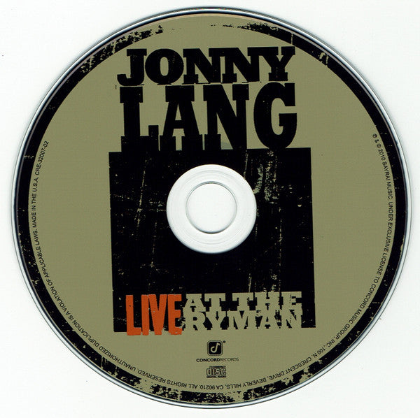 Jonny Lang : Live At The Ryman (CD, Album)