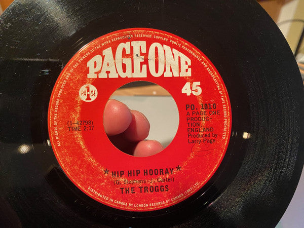 The Troggs : Hip Hip Hooray (7", Single)