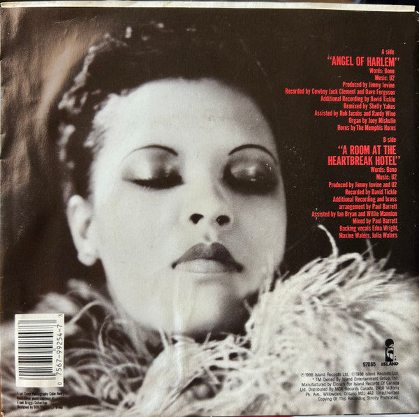 U2 : Angel Of Harlem (7", Single)