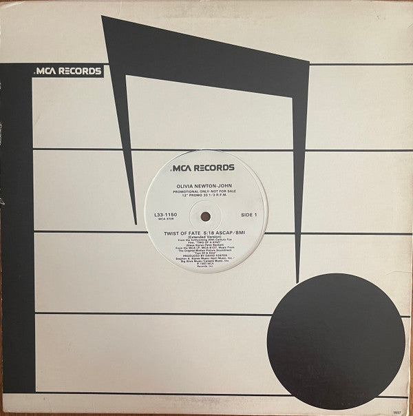 Olivia Newton-John : Twist Of Fate (12", Maxi, Promo, Glo)
