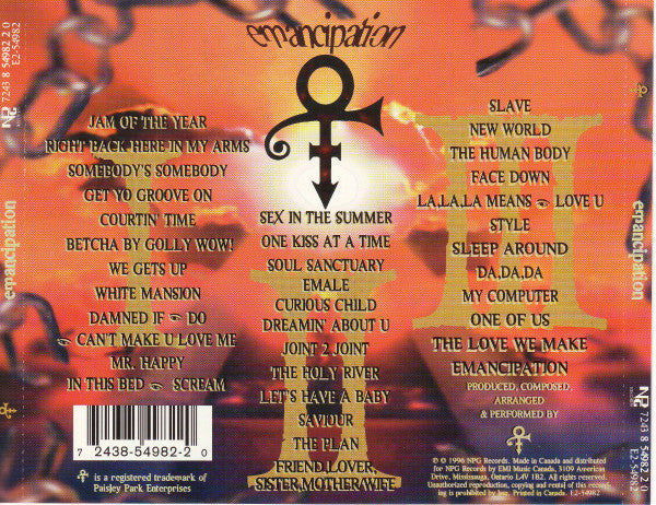 The Artist (Formerly Known As Prince) : Emancipation (3xCD, Album)