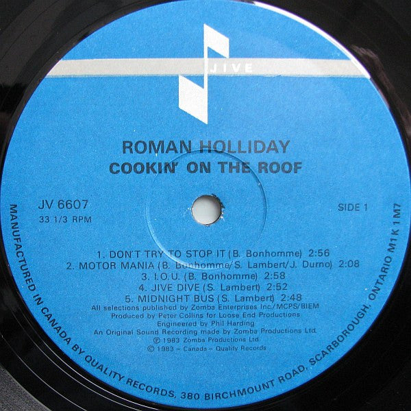 Roman Holliday : Cookin' On The Roof (LP, Album)