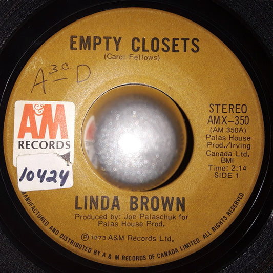 Linda Brown (4) : Empty Closets (7", Single)