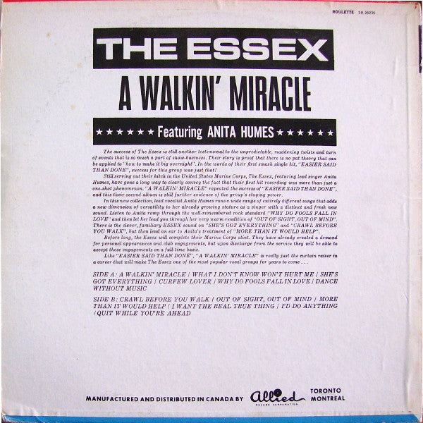 The Essex : A Walkin' Miracle (LP)