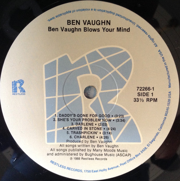 Ben Vaughn : Ben Vaughn Blows Your Mind (LP, Album)