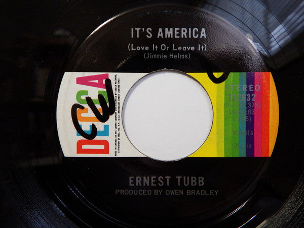 Ernest Tubb : It's America (Love It Or Leave It) (7", Single)