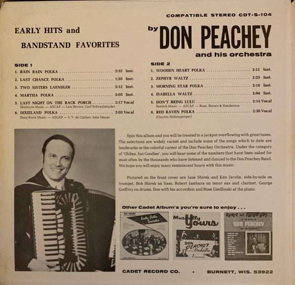 Don Peachey And His Orchestra : Early Hits And Bandstand Favorites (LP, Album)