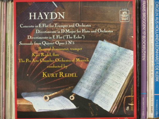 Joseph Haydn, Orchestre Pro Arte De Munich : Haydn: Concerto In F Flat Fot Trumpet & Orchestra; Diertimento In D Major For Flute & Strings; Divertimento In E Flat ("The Echo"); Serenade From Quartet Opus 5 No. 5 (LP, Album, Mono, RE)