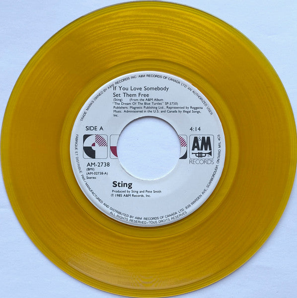 Sting : If You Love Somebody Set Them Free (7", Yel)