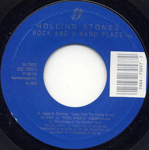 Rolling Stones* : Rock And A Hard Place (7", Single, Styrene, Car)