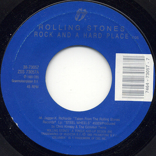 Rolling Stones* : Rock And A Hard Place (7", Single, Styrene, Car)