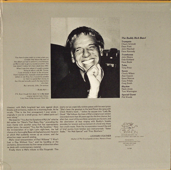 Mel Tormé & Buddy Rich : Together Again-For The First Time (LP, Album)