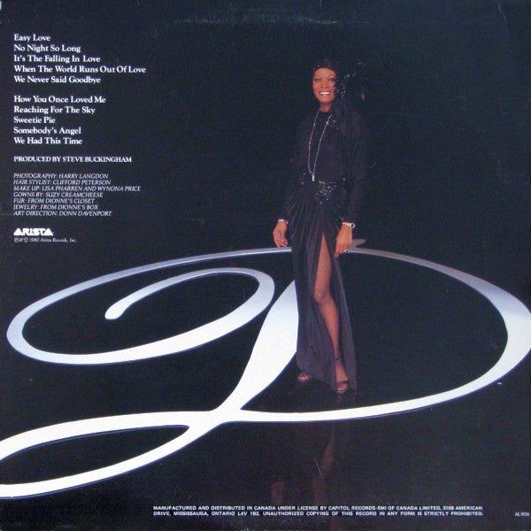 Dionne Warwick : No Night So Long (LP, Album)