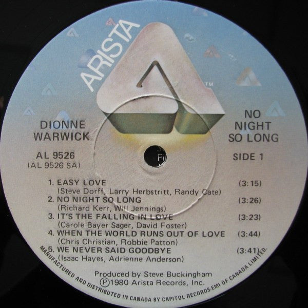 Dionne Warwick : No Night So Long (LP, Album)