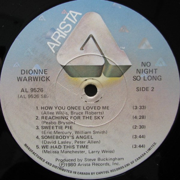 Dionne Warwick : No Night So Long (LP, Album)