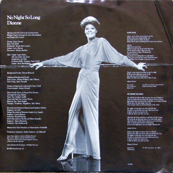 Dionne Warwick : No Night So Long (LP, Album)