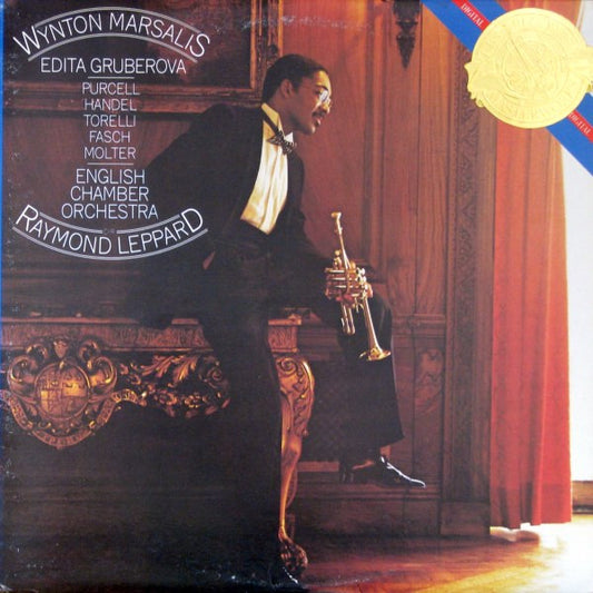 Wynton Marsalis, Edita Gruberova, Raymond Leppard / English Chamber Orchestra / Johann Friedrich Fasch, Georg Friedrich Händel, Giuseppe Torelli, Henry Purcell, Johann Melchior Molter : Wynton Marsalis Plays Handel, Purcell, Torelli, Fasch, Molter (LP, Album)