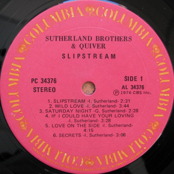 Sutherland Brothers & Quiver : Slipstream (LP, Album)