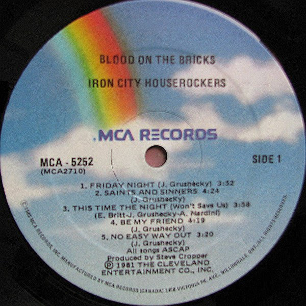 Iron City Houserockers : Blood On The Bricks (LP, Album)