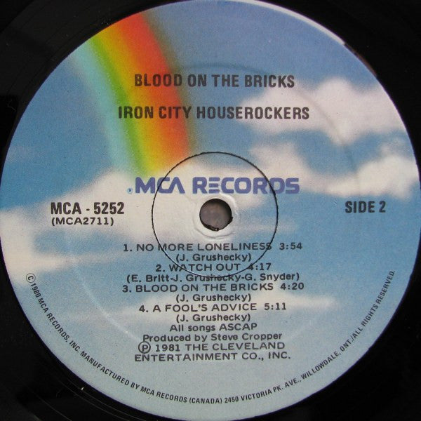 Iron City Houserockers : Blood On The Bricks (LP, Album)