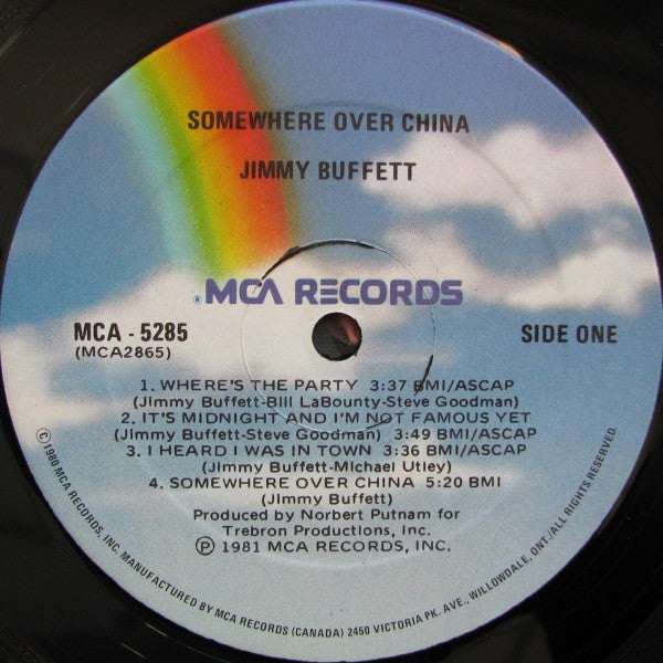 Jimmy Buffett : Somewhere Over China (LP, Album)