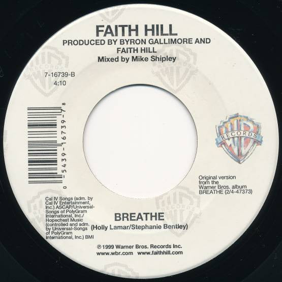 Faith Hill : There You'll Be (7")