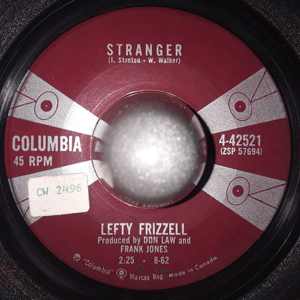 Lefty Frizzell : Stranger (7", Single)