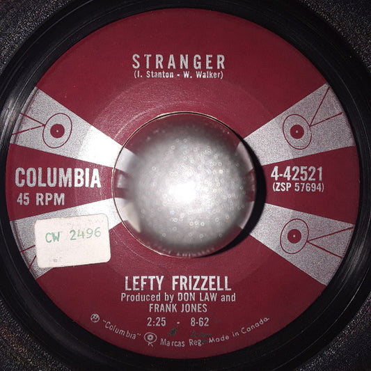Lefty Frizzell : Stranger (7", Single)