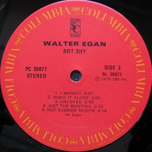 Walter Egan : Not Shy (LP, Album)